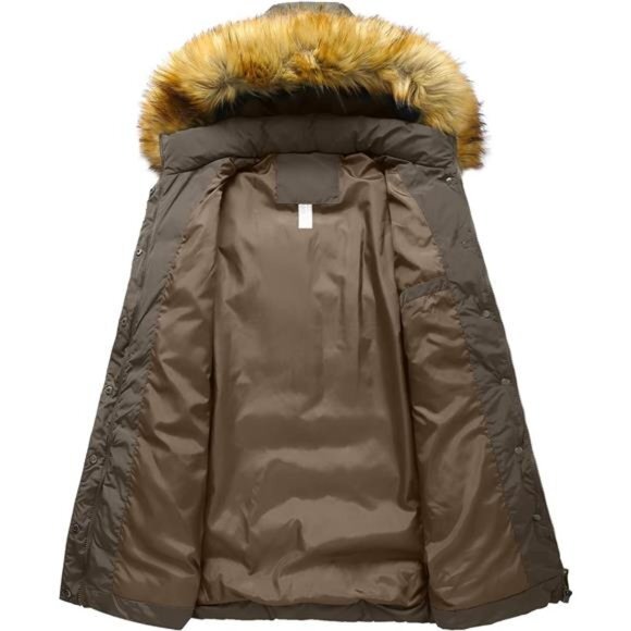 Women's Winter Down Thicken Jacket Puffer Parka Coat‎ with Removable Fur Hood - Picture 1 of 2
